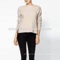 Fancy Design 100% Cashmere Women Long Sleeve Sweater